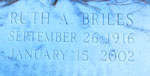 Grave marker for Ruth Addison Briles. Buried at Oakwood Cemetery in High Point NC