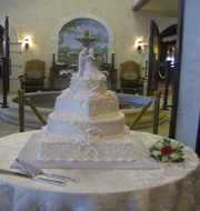 Wedding Cake by Cakes by Tosha, Displayed at The Childress Winery 
