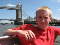 Mike on the River Thames in London 